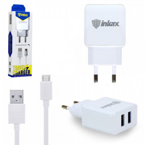 Мережевий зарядний пристрій Inkax CD-01 USB 2in1 iPhone 5/6/7 (5V-2.1 mAh)