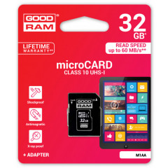 Карта пам'яті Goodram micro SD 32gb (10cl) + adapter