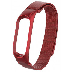 Ремінець для Xiaomi Band 5/6 Metal Magnit (Red)