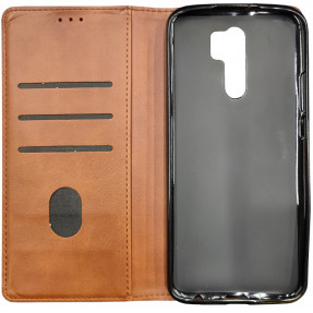 Книга Business Leather Xiaomi Redmi 9 (коричневий)