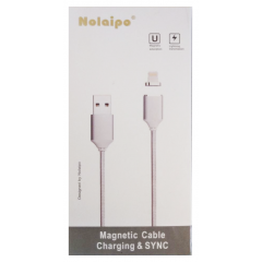 Магнитный кабель Nolaipo MC-02 For IPhone (серебряный)