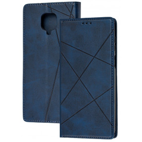 Книга Business Leather Xiaomi Redmi Note 9s/9 Pro (синій)