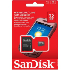 Карта пам'яті SanDisk Ultra microSD 32gb (10cl) + adapter