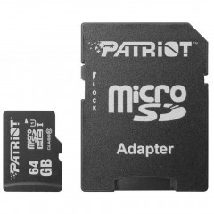 Карта пам'яті Patriot Micro SD 64gb (10cl) 80 Mb / s + Adapter