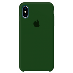Чехол Silicone Case iPhone Xs Max (темно-зеленый)