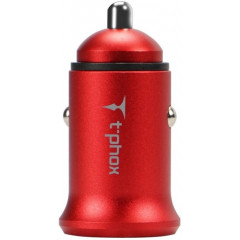 Автомобільний зарядний пристрій T-PHOX Zega 3.1A Dual USB (Red)