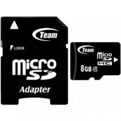 Карта пам'яті Team micro SD 8gb (10cl) + SD adapter