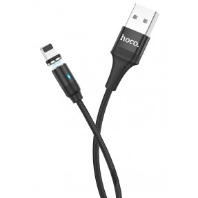 Магнітний кабель Hoco U76 Lightning (чорний) 1.2m
