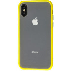 Чехол LikGus Maxshield матовый iPhone XS Max (желто-черный) 