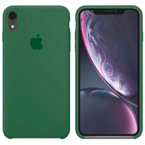 Чохол Silicone Case iPhone XR (темно-зелений)