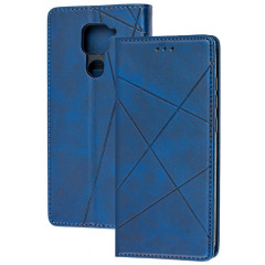 Книга Business Leather Xiaomi Redmi Note 9 (синий)