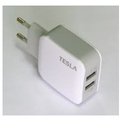 Мережевий зарядний пристрій TESLA (3,0A) (білий)