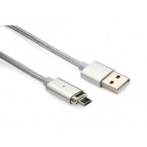 Магнітний кабель Magnetic Cable Micro USB (срібний)