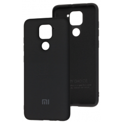 Чехол Silicone Case Xiaomi Redmi Note 9 (черный)