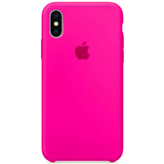 Чохол Silicone Case iPhone X/Xs (яскраво-рожевий)