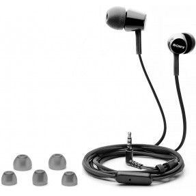 Вакуумні навушники-гарнітура Sony MDR-EX155AP (Black)