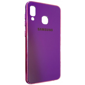 Чохол Glass Case Brand Samsung A20 / A30 (фіолетовий)