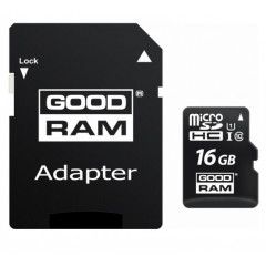 Карта памяти Goodram MicroSD 16GB (Class 10) + SD adapter