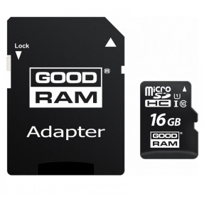 Карта пам'яті Goodram MicroSD 16GB (Class 10) + SD adapter
