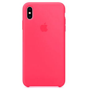 Чохол Silicone Case iPhone Xs Max (яскраво-рожевий)