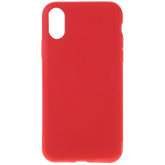 Чохол силіконовий Latex матовий iPhone X/XS (червоний)