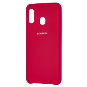 Чохол Silky Samsung Galaxy A20/A30 (малиновий)