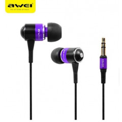 Вакуумні навушники Awei ES-Q3 (фіолетовий)