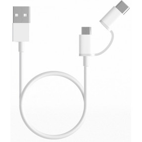 Кабель Mi 2in1 USB Cable Micro/Type-C 0.3m (белый)