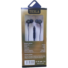 Вакуумні навушники-гарнітура TESLA (Black)