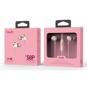 Вакуумні навушники-гарнітура Havit HV-E58P (Pink)