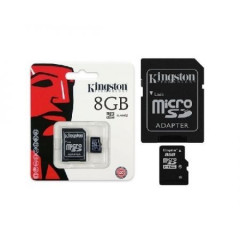 Карта пам'яті Kingston micro SD 8gb (10cl) + adapter