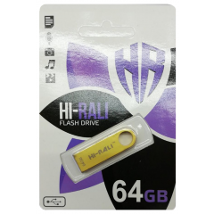 Флешка USB Hi-Rali Shuttle series 64Gb (Gold)