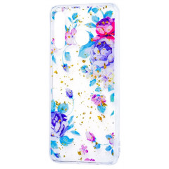 Силіконовий чохол Samsung M20 (сині квіти)