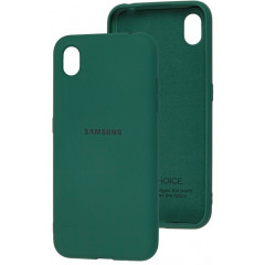 Чохол Silicone Case Samsung A01 Core (темно-зелений)