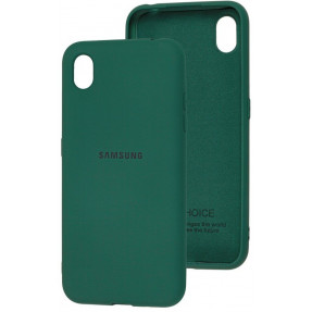Чохол Silicone Case Samsung A01 Core (темно-зелений)
