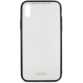 Чохол Glass Case iPhone XS Max (білий)