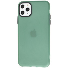Чохол силіконовий матовий iPhone 11 Pro (зелено-чорний)