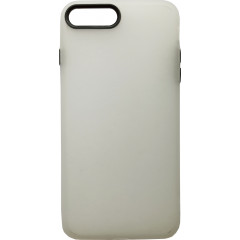 Чохол силіконовий матовий iPhone 7/8 Plus (біло-чорний)