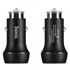 Автомобільний зарядний пристрій Hoco Z7 2,4A 2 USB (Black)
