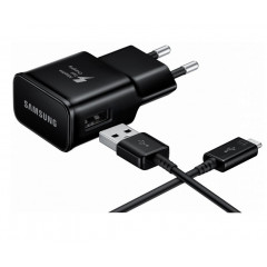 Мережевий зарядний пристрій Samsung Fast Charge (чорний) + кабель