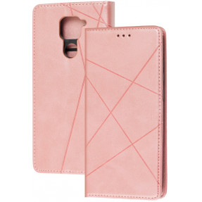 Книга Business Leather Xiaomi Redmi Note 9 (рожевий)