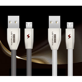 Кабель Konfulon S53 Micro USB (сірий) 1m