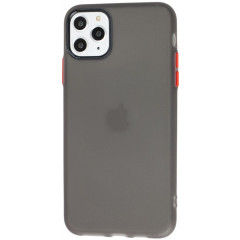 Чохол силіконовий матовий iPhone 11 Pro (чорно-червоний)