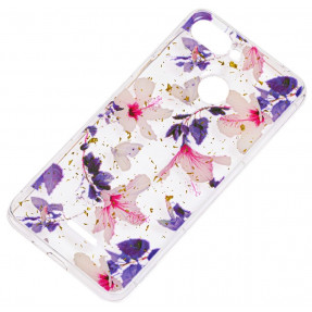 Силіконовий чохол Xiaomi Redmi 6 (фіолетові квіти)