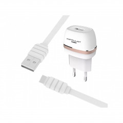 Мережевий зарядний пристрій Konfulon C25 1 A (білий) + кабель Micro USB