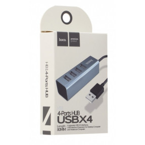 USB-хаб Hoco HB1 Line Machine (Grey)