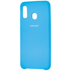 Чохол Silky Samsung Galaxy A20/A30 (блакитний)