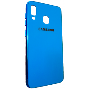 Чохол Glass Case Brand Samsung A20 / A30 (синій)