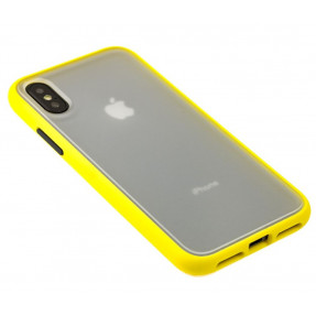 Чохол LikGus Maxshield матовий iPhone XS Max (жовто-чорний)