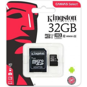 Карта пам'яті Kingston micro SD 32gb (10cl) + адаптер
